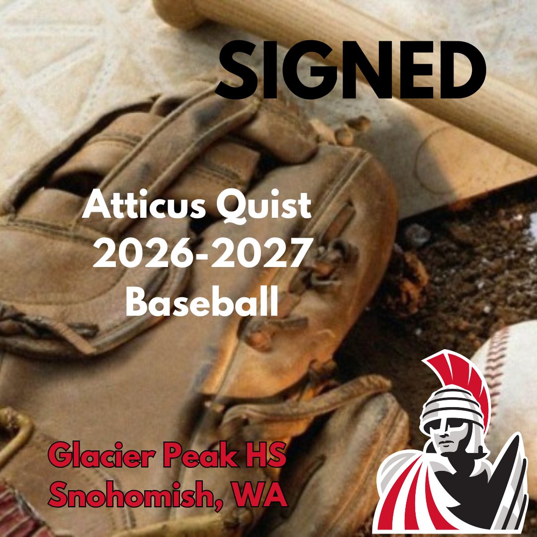 Trojan Athletics Welcomes 2026-2027 Baseball LOI Signee ~ Atticus Quist from Glacier Peak High School to Everett CC, <a href="/EvCC_Baseball/">Everett CC Baseball</a> and #TrojanNation!