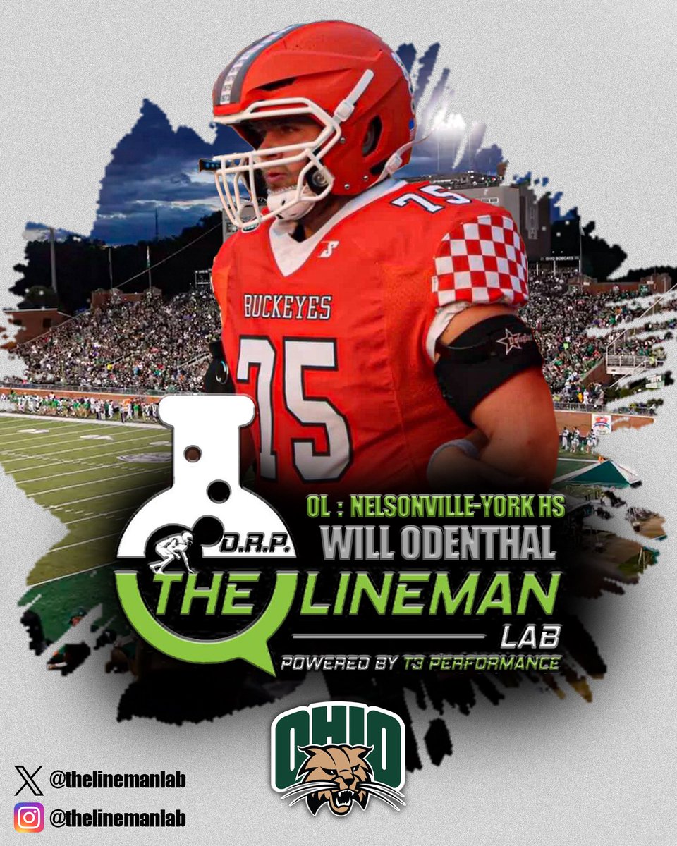 thelinemanlab's tweet image. #CommitmentAlert 🚨

◾️ Class of 2026 @WillOdenthal 
◾️ O-Lineman from Nelsonville-York
◾️ Committed to Ohio University @OhioFootball 

Congratulations Will! We are looking forward to seeing you dominate at the next level! #LabMade🧪