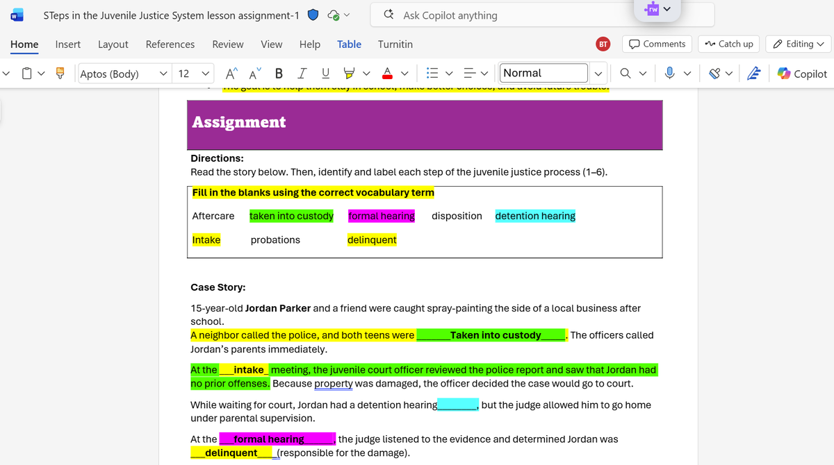 TRizaLawrence's tweet photo. Ending off the week on the best note! Super proud of my @FCS_FAVE student as she completes her Juvenile Justice System assignment. @Microsoft makes collaboration between teachers and students possible! #BINGO25 #TheFAVEWay https://t.co/1NI442Z0YZ