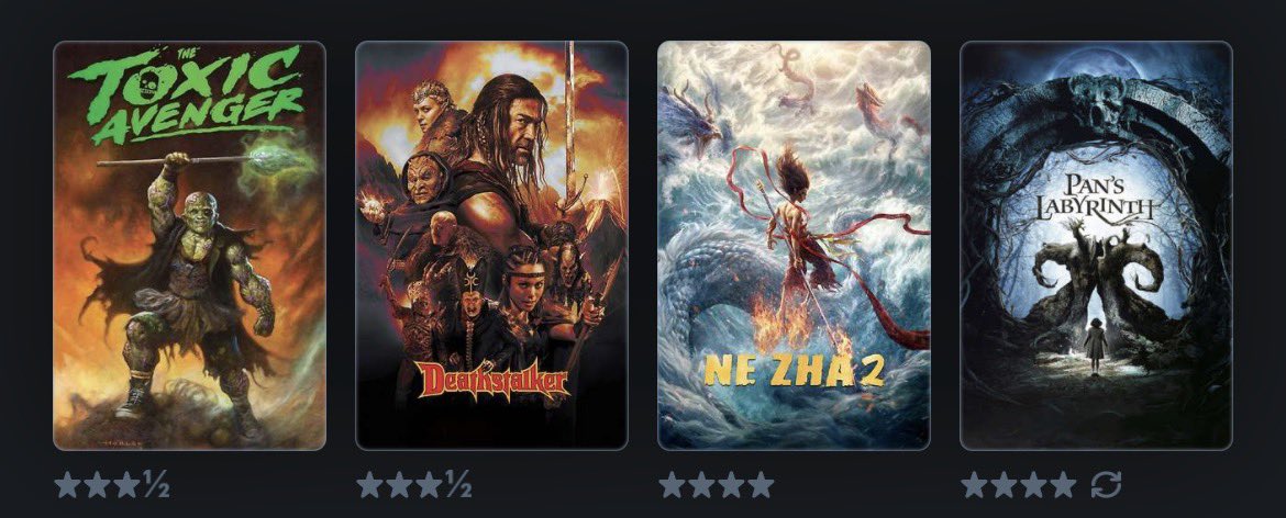 #LetterboxdFriday #lastfourwatched