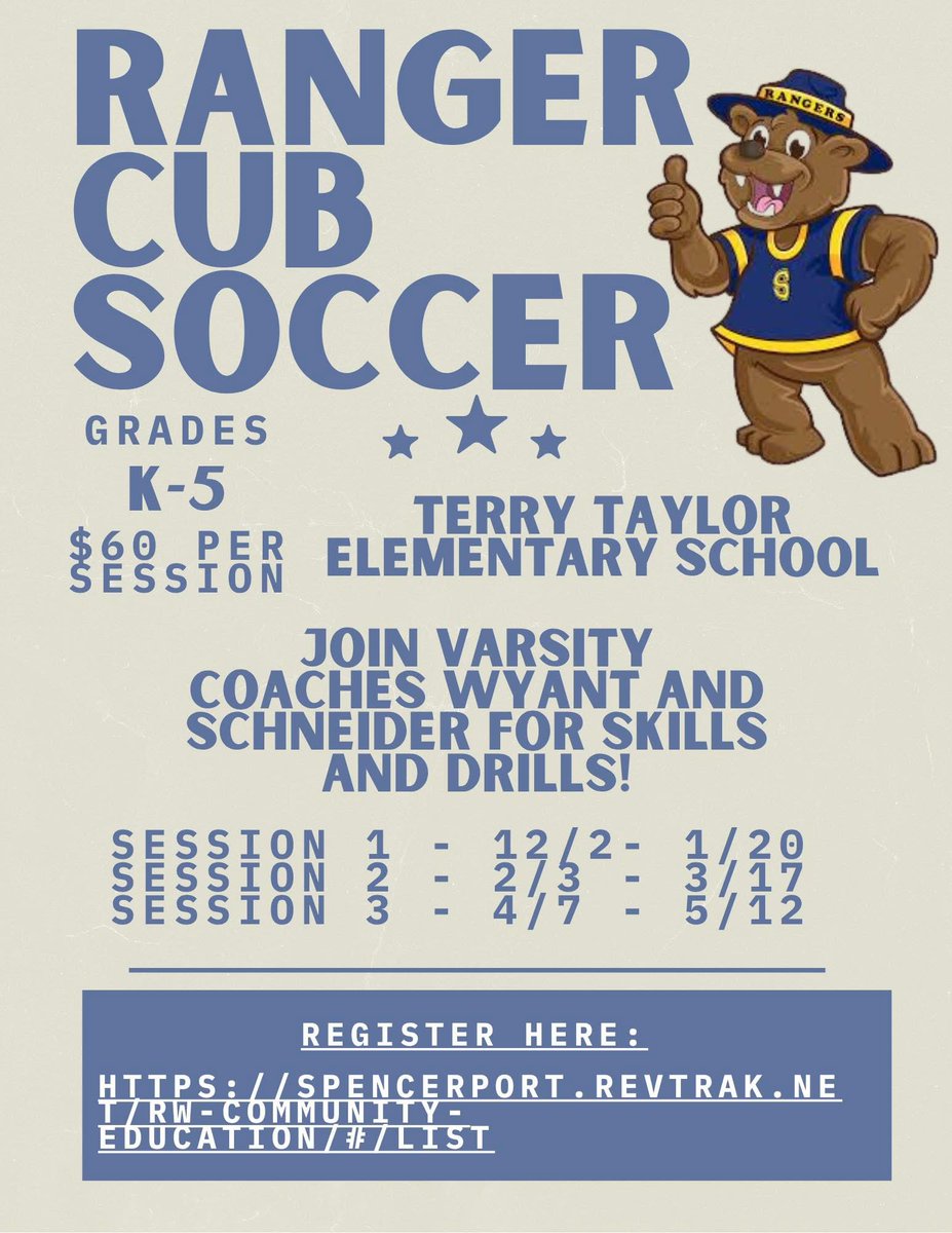 Registration is now available! 

spencerport.revtrak.net/rw-community-e… 

* Spencerport SC is not operating this program, merely promoting it!