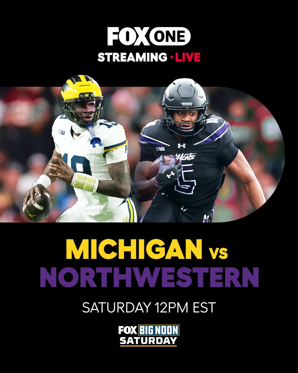 Get hyped, Saturday's game day. @umichfootball vs <a href="/NUFBFamily/">Northwestern Football</a> with @BNKonFox