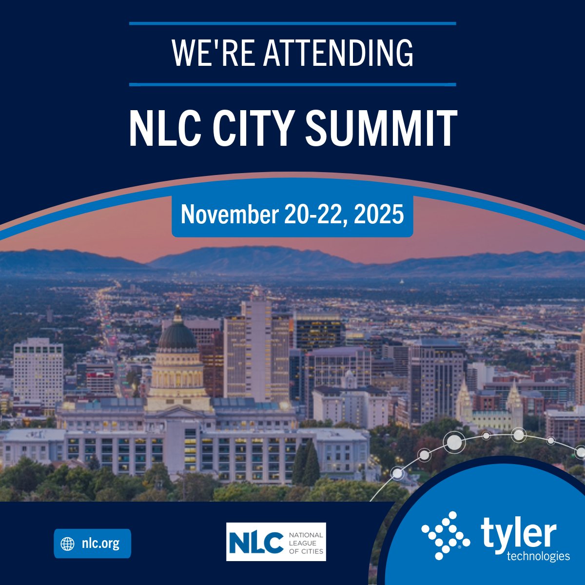 tylertech's tweet image. Our team will be at #CitySummit25 in Salt Lake City, Utah.

Visit us at booth #426 to explore how innovative solutions can help local governments work smarter, serve communities better and build stronger connections, and enjoy a custom espresso while you are there.