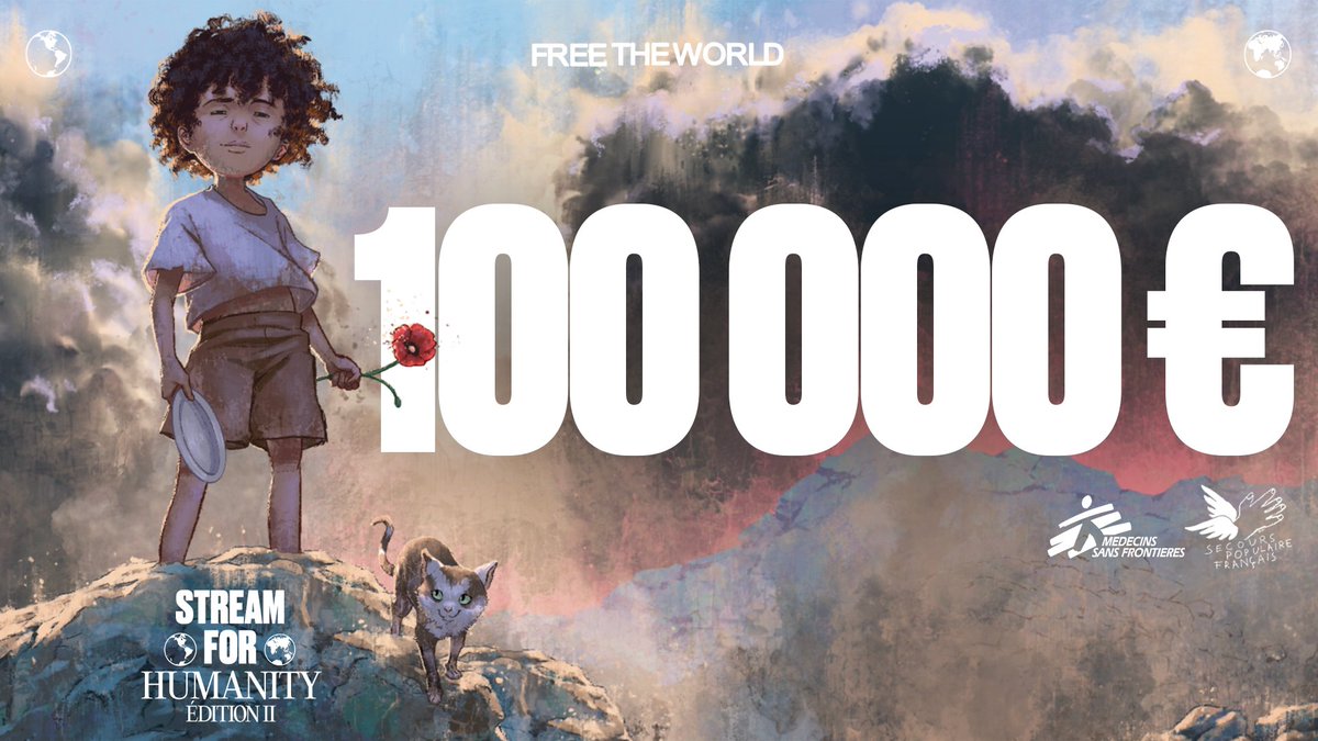 SF4Humanity's tweet image. 100 000 EUROS !!! #StreamForHumanity

En moins d&apos;une heure, merci pour tout ❤️