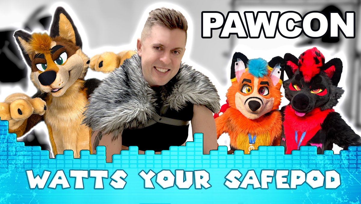 PupAmp's tweet photo. It's time to get a little furry! Today's pod is all about us hitting a furry con, defending pup hoods at cons and furry parties that get crazyyyyyy! 

New @WattsTheSafewrd pod is live:
Spotify: https://t.co/OgXPRCrCir 
Itunes: https://t.co/S1LlvXbPlQ https://t.co/5BqBsLNUyg