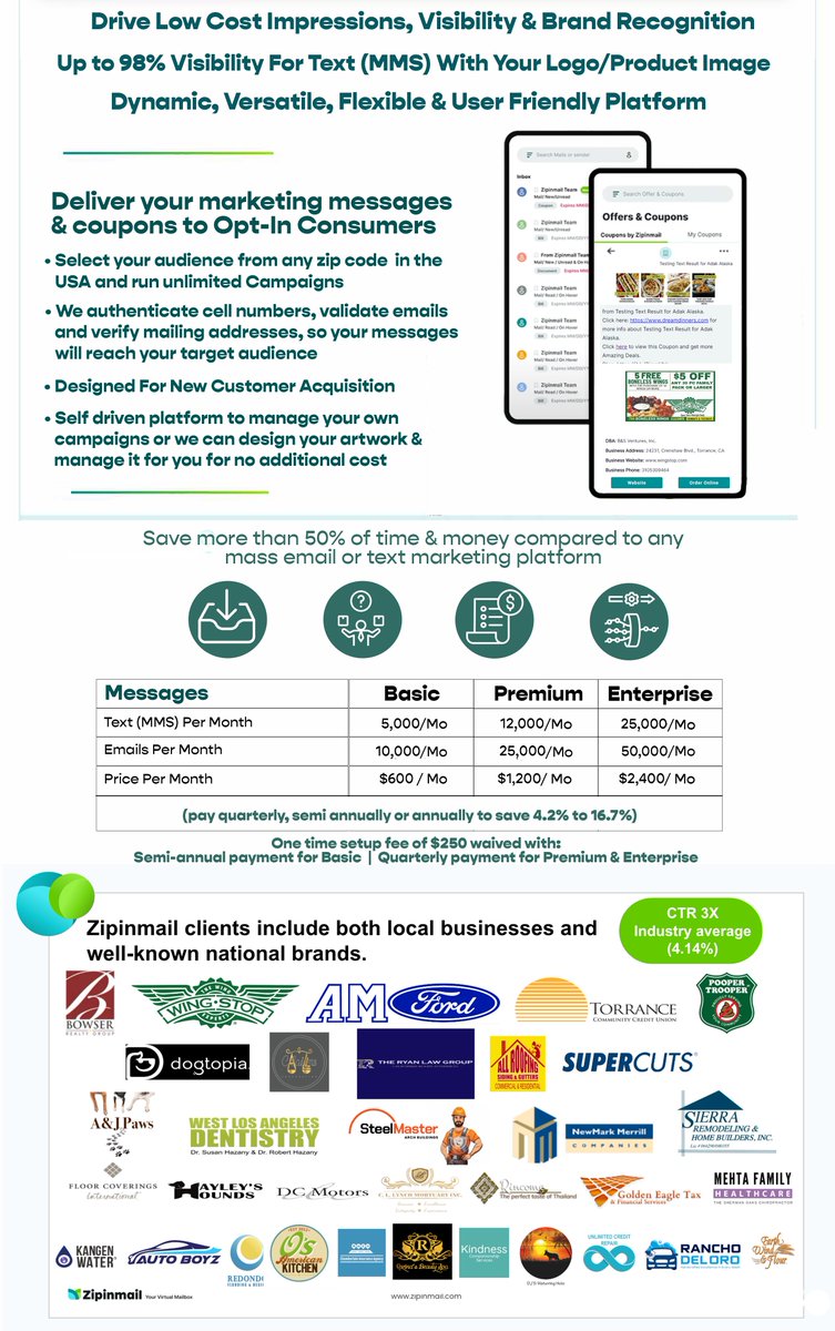 ZipinMail's tweet photo. Boost your small business with Zipinmail! 🎯 Deliver personalized, interactive, and visually engaging mail directly to your audience’s inbox. Drive conversions, build relationships, and stand out—because your marketing deserves to make an impact! 🚀 https://t.co/7Shq71XNpm