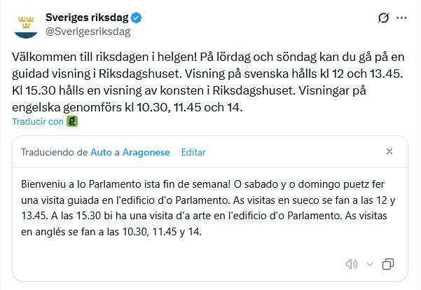 softaragones's tweet photo. La extensión de Kagi tamién permite de traducir tweets (lo menos en Firefox) https://t.co/RuH5e6Cd1h