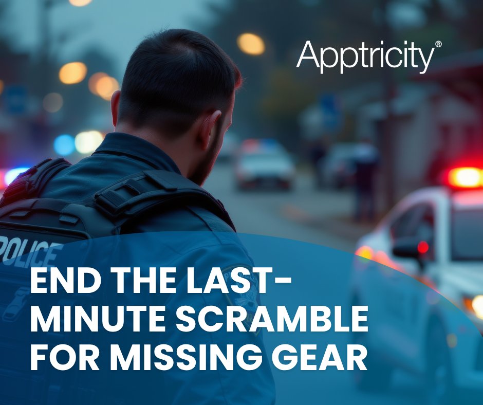 apptricity's tweet image. Every law enforcement agency knows the feeling: a radio that’s “somewhere,” a body cam that didn’t get checked back in, a taser cartridge no one can account for.
Those moments slow down readiness — and they’re 100% preventable with Apptricity!
#apptricity #assettracking