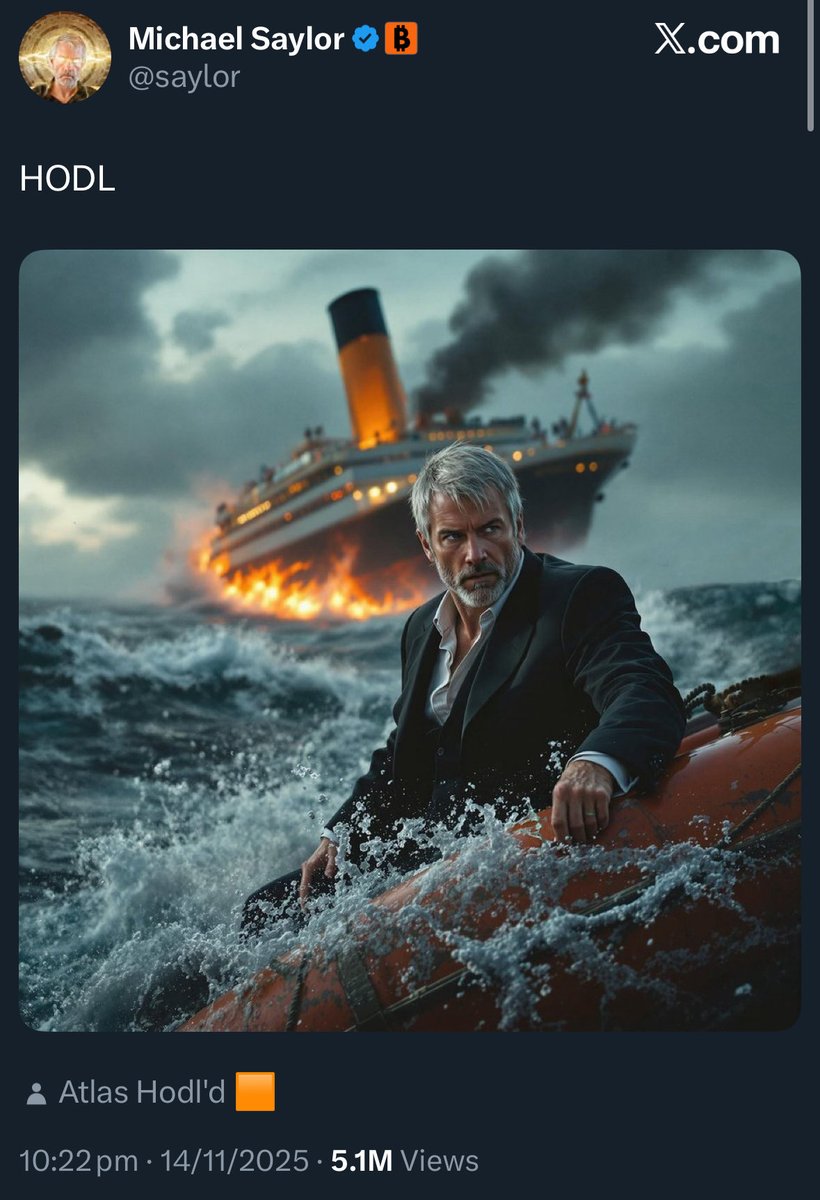 It’s over guys. Saylor has left the sinking ship 🤣 #Bitcoin