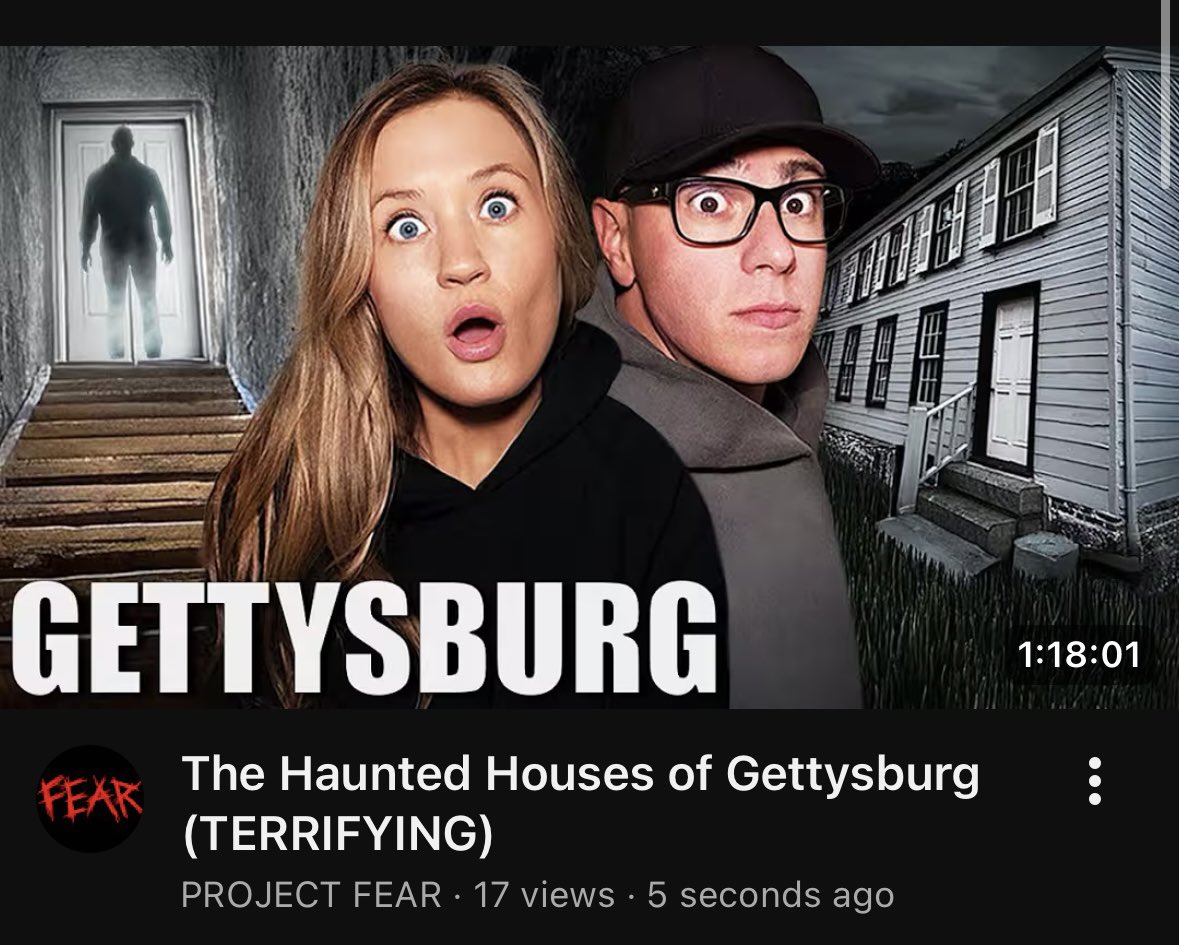 Fear_Friends's tweet image. Haunted Gettysburg Part 3

Now Available On YouTube
#ProjectFear 

youtu.be/LDwAI5ROU0o