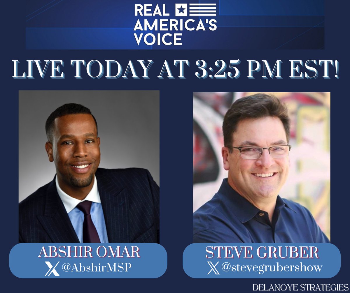 GOP Strategist, <a href="/AbshirMSP/">Abshir Omar</a> joins <a href="/RealAmVoice/">Real America's Voice (RAV)</a> &amp; <a href="/stevegrubershow/">Steve Gruber</a> on the latest in Minneapolis; recent elections in the City of Lakes to the shift after Fateh’s loss &amp; the dangers of Socialism, why those who fall for the lie, return to Capitalism &amp; the promise of liberty