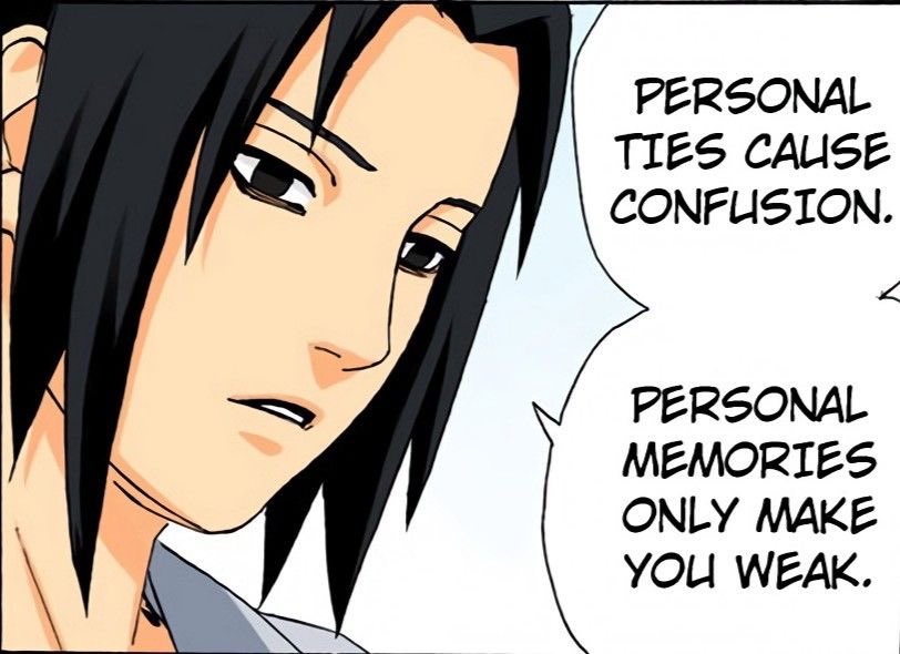 sasukedailydose's tweet photo. Probably the “Sasuke doesn't care about others” thing. When in reality he does, sometimes almost too much for his own good. 
It’s a core part of his character that he cares to the point where it makes him feel weak. https://t.co/WAjsU56rkq