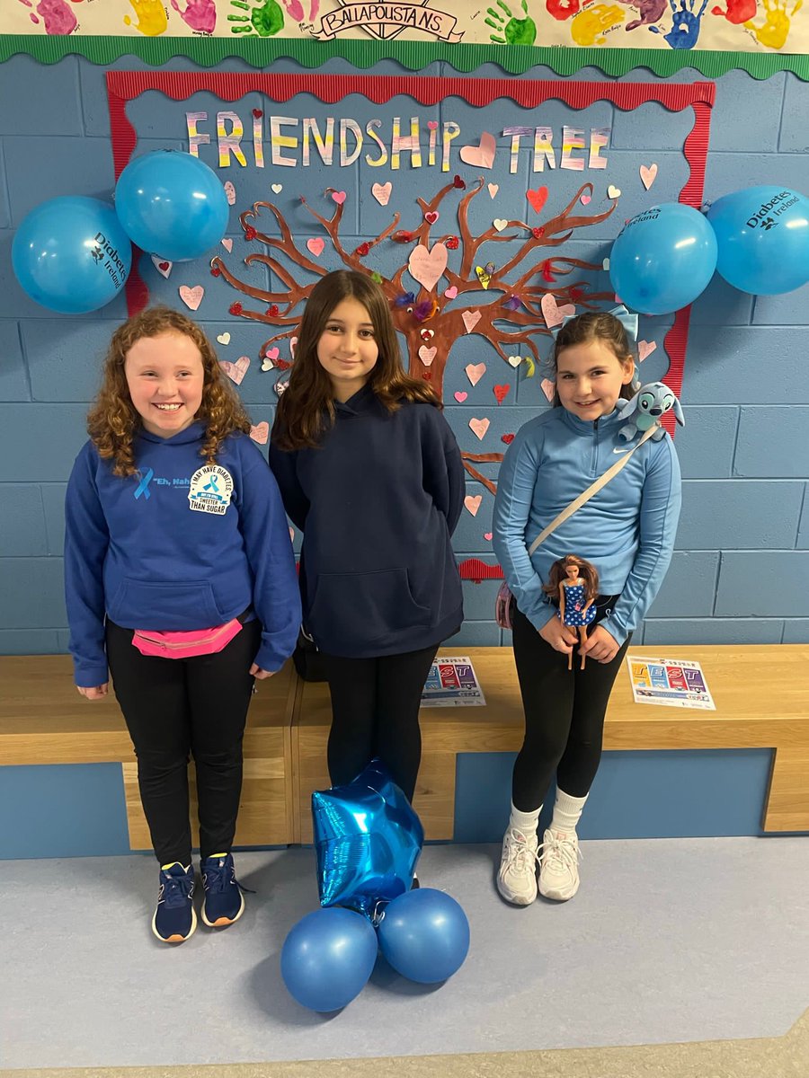 Well done to our three students who visited every class today to spread awareness about Type 1 Diabetes! We all wore blue today to mark this special day 💙