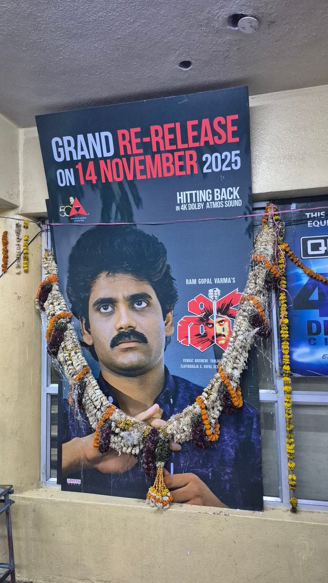 samrat___KING's tweet photo. @iamnagarjuna #devi70mm #rtccrossroads #Shiva4K #rerelease #shivarerelease https://t.co/Jnj4v506hx