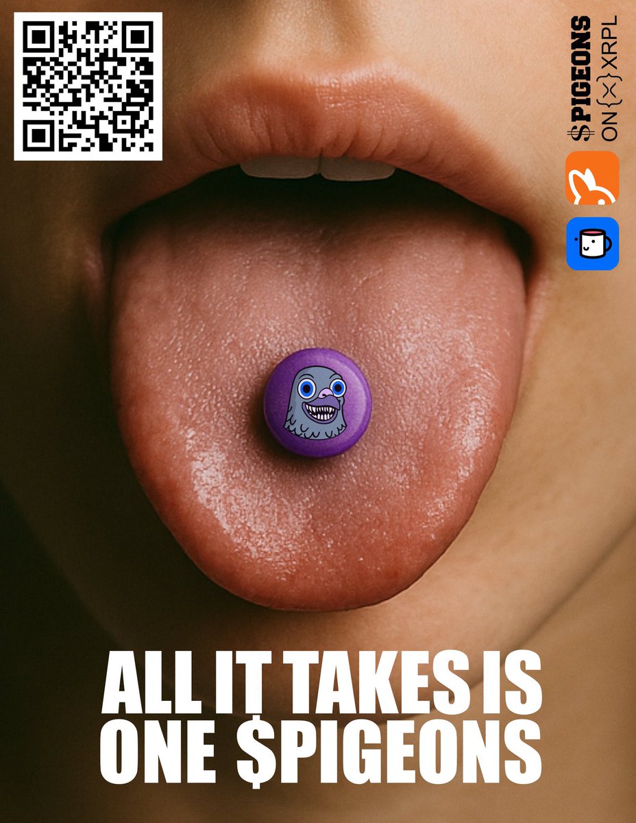 1st meme on the XRPL w/ a badge ✅
1st meme on the XRPL in DC 🇺🇸 ✅
1st meme on the XRPL w/ a wallet ✅
1st meme on the XRPL w/ clout ✅
1st meme on the XRPL w/ a porno ✅
1st meme on the XRPL who can fight ✅
1st meme on the XRPL w/ style ✅

i could go on and on .. $PIGEONS