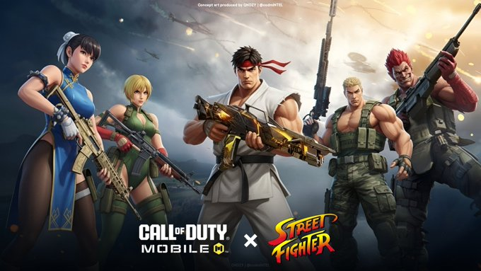 ryo_redcyclone's tweet photo. 『コール オブ デューティ』と『ストリートファイター』がコラボ！

人気FPS(一人称視点シューティングゲーム)『COD』に、春麗、キャミィ、リュウ、ルーク、豪鬼のスキンが登場。

いや、ちょっと待って。「Ryo」じゃなくて「Ryu」だよ、公式さん！