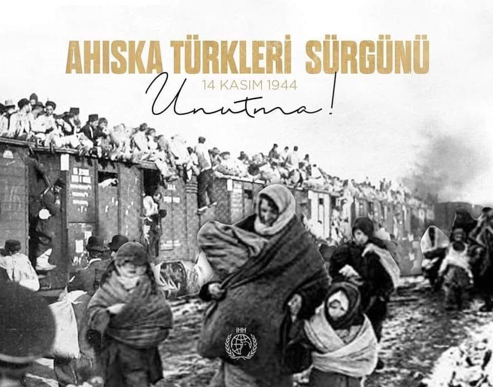 rizagencoglu's tweet image. #14Kasım1944’de Sovyetler Birliği’nin cani lideri Stalin tarafından 90 bine yakın #AhıskaTürkleri’nin hayvan taşıyan yük vagonlarıyla anayurtlarından kopartılarak ağırlığı çocuk ve yaşlı 18 bini bu sürgünde yaşamlarını yitirdi.

Şahadete yürüyen kardeşlerimize rahmetle anıyorum.