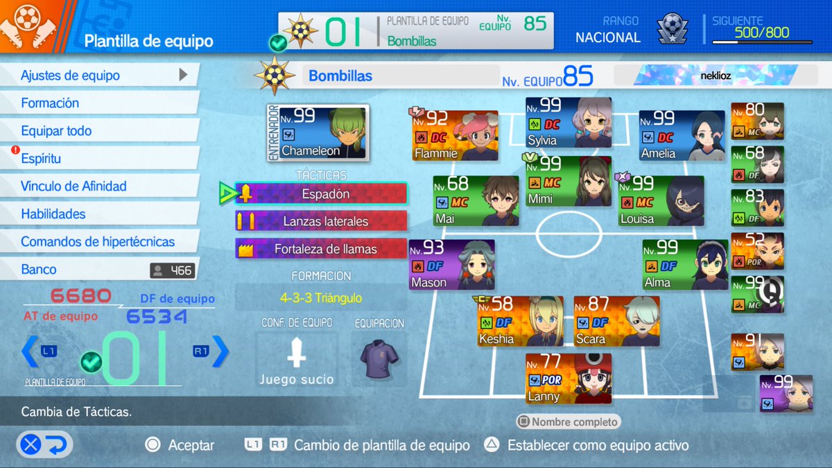 Neklioz's tweet photo. Así queda mi equipo final

No se como la gente tiene todo naranja, yo tengo eso y llevo 65h de juego... Algo me pierdo, si alguien sabe...

Subir los personajes de rareza con judías no me parece buena idea, muy valiosas

Todos reconvertidos! https://t.co/WYnKJpwQqo
