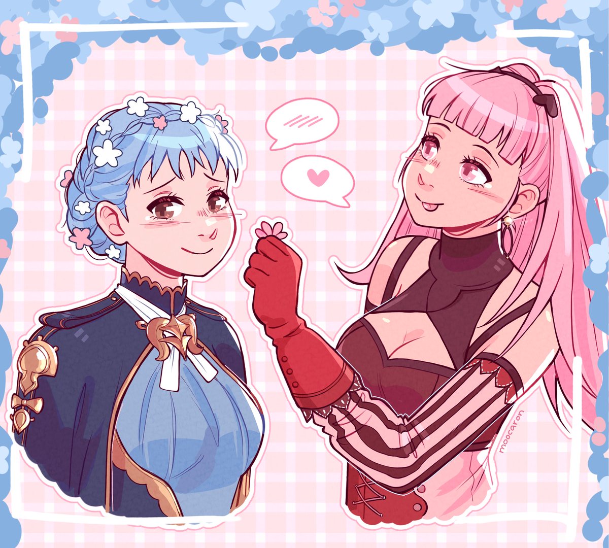 Hilda putting flowers in Marianne’s hair 🌸🌷
[#FE3H #Marihilda]