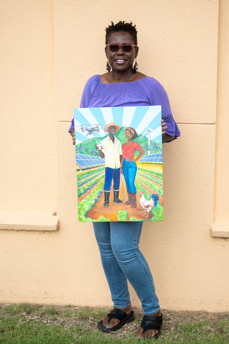 uvisoa's tweet image. We are excited to announce that Ms. Danica M. David is the official Poster Artist for the 54th Agriculture and Food Fair of the U.S. Virgin Islands! Her stunning artwork will serve as the icon for the 54th AgriFest event and all related activities. #AgriFest54 #USVI #LocalArt