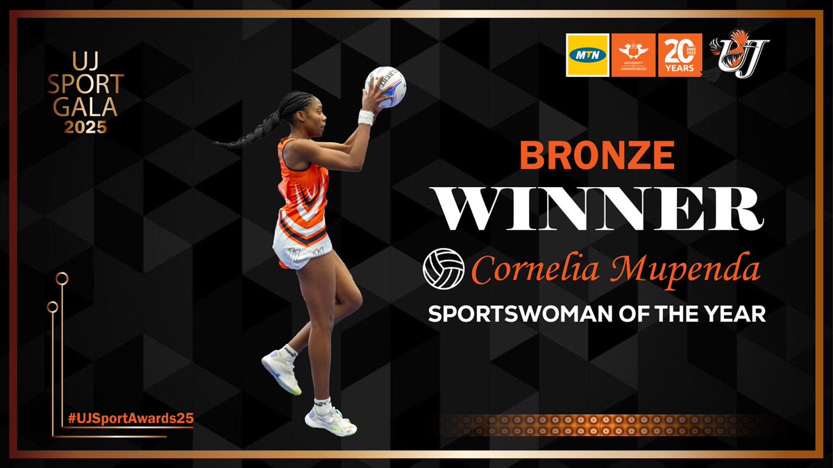 𝐔𝐉 𝐒𝐩𝐨𝐫𝐭 𝐆𝐚𝐥𝐚 𝟐𝟎𝟐𝟓: 𝐒𝐩𝐨𝐫𝐭𝐬𝐰𝐨𝐦𝐚𝐧 𝐨𝐟 𝐭𝐡𝐞 𝐘𝐞𝐚𝐫 

🥇Precious Molepo
🥈Joviale Mbisha
🥉Cornelia Mupenda

#UJSportAwards25 #UniversityofJohannesburg #ujalltheway #OrangeArmy