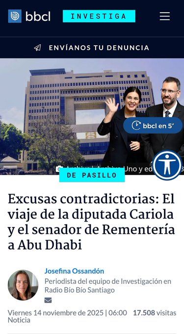 <a href="/PamJiles/">#PamelaJilesDiputada</a> El viaje de la diputada Karol Cariola y el senador de Rementería a Abu Dhabi