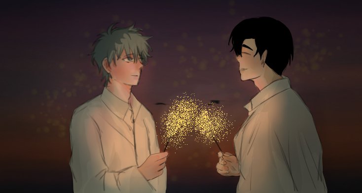 What could have been 💙✨
Till and Ivan with sparklers 
This feels so bittersweet 😭

#AlienStage #ALNST #IvanTill #Till #Ivan #fanart #ArtistOnTwitter #animeart #anime #イラスト #絵描きさんと繋がりたい