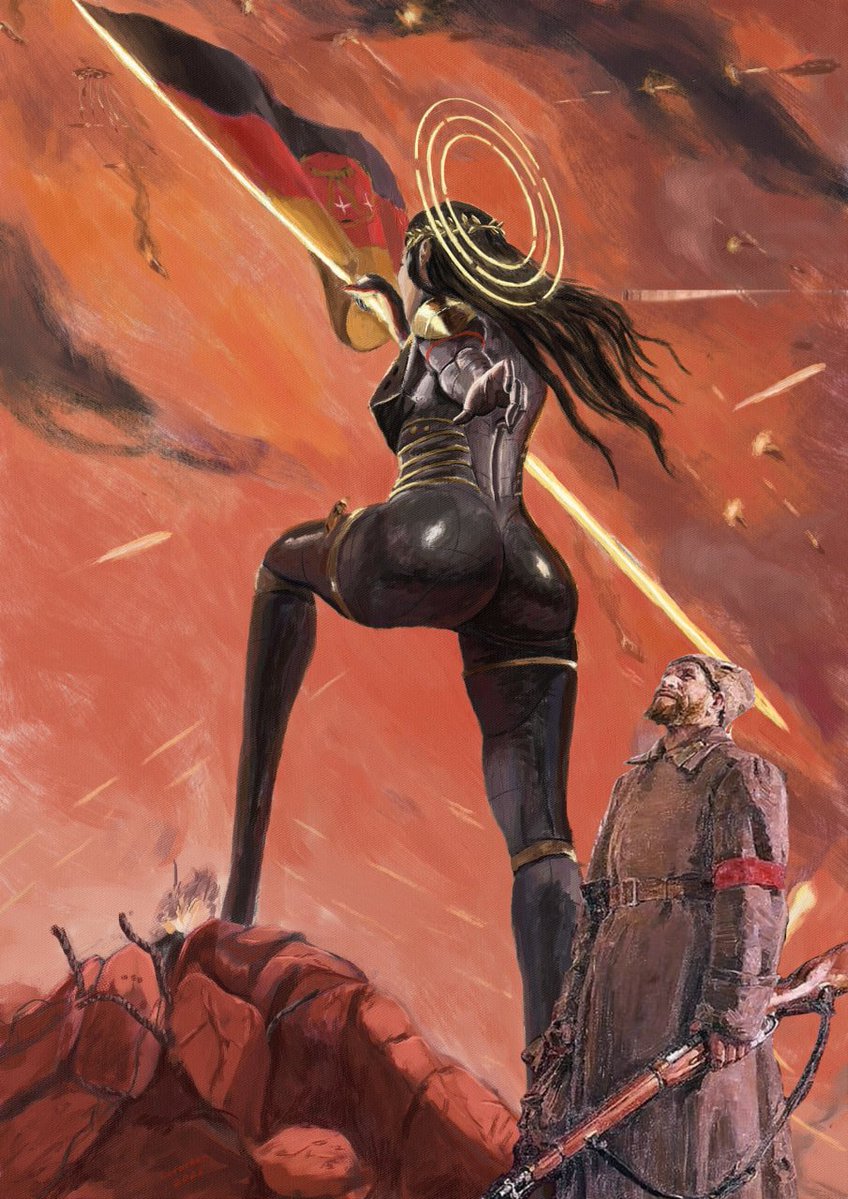 Cotachanart's tweet image. Average Eusan Nation’s soldier charging into battle
#SIGNALIS