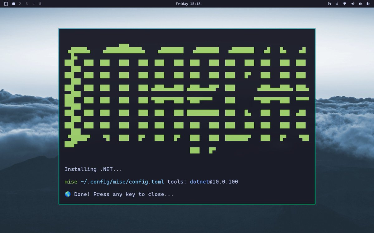 fboucheros's tweet image. How to install or upgrade .NET 10 on #omarchy? 
simple:
Super + Alt + space
Install &amp;gt; Development &amp;gt; .NET
Voila!
#dotnet