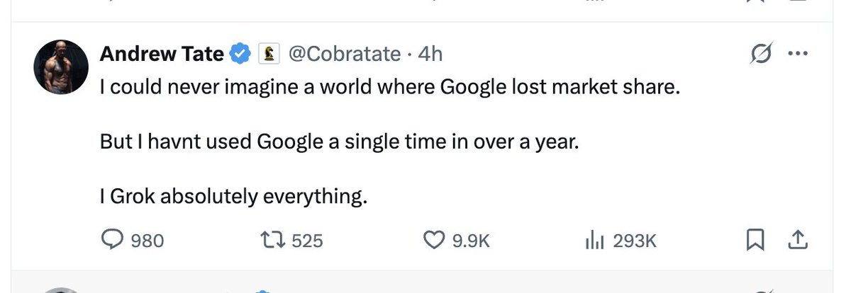 This place was already a rat-feces infected sewer but now they think I want to hear Andrew Tate's opinion on Grok v. Google. Fuck all the way off. Where is the traffickers filter? can I flip that on?
