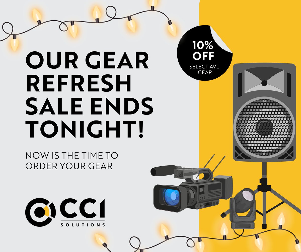 ccisolutions's tweet image. 🚨Our Gear Refresh Sale ends tonight!

Save 10% on select gear + get 2 hours of free remote training (orders $3K+).
🎁 Code: GEAR10 | 🕛 Ends at midnight

What’s the #1 piece of gear on your church’s wishlist? 👇

#ChurchTech #WorshipAVL #GearRefreshSale #CCISolutions
