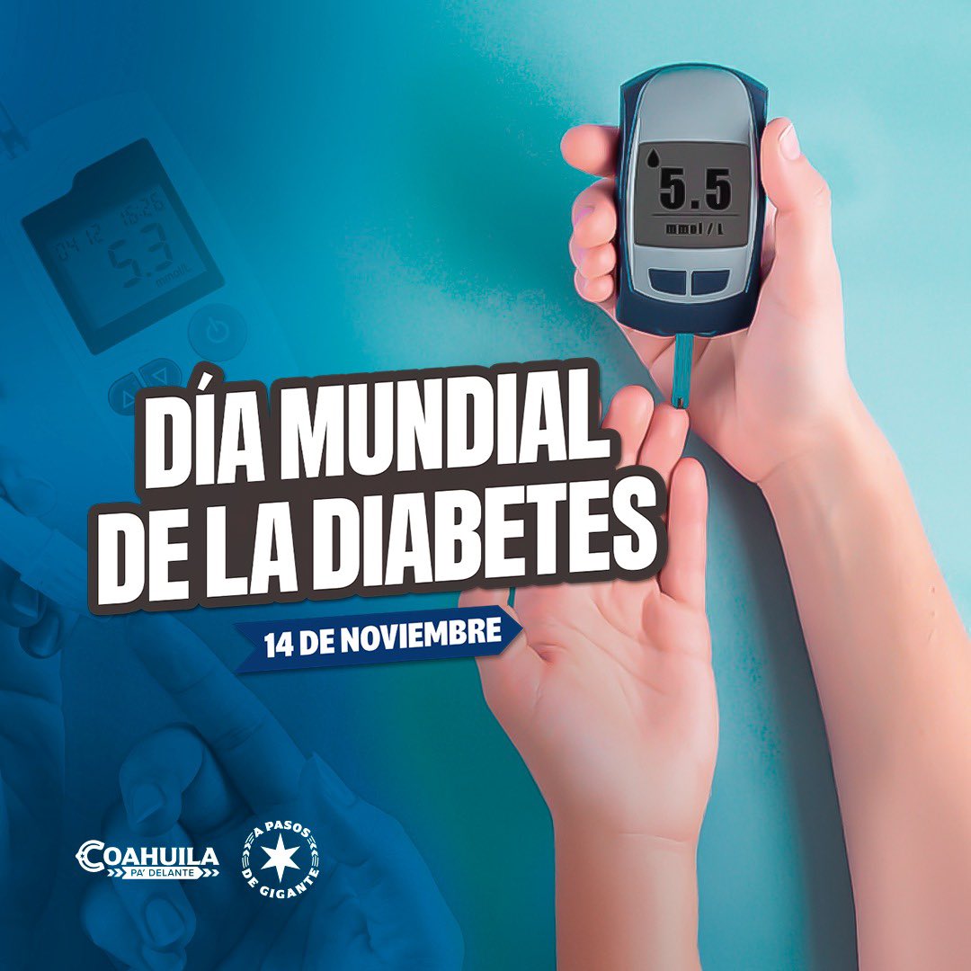 Hoy en el Día Mundial de la #Diabetes, hagamos conciencia de esta enfermedad que es un problema de salud mundial y adoptemos un estilo de vida más saludable. En salud, vamos #PaDelante #APasosDeGigante