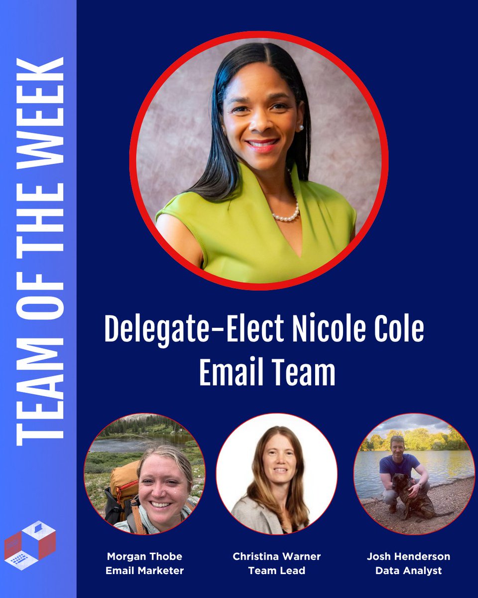 Tech4Campaigns's tweet image. Nicole Cole just flipped a seat in the Virginia House of Delegates that was in Republican control for 35 years 🎉

Congrats to the team and to all of Nicole Cole&apos;s new constituents who are lucky to have her representing them!