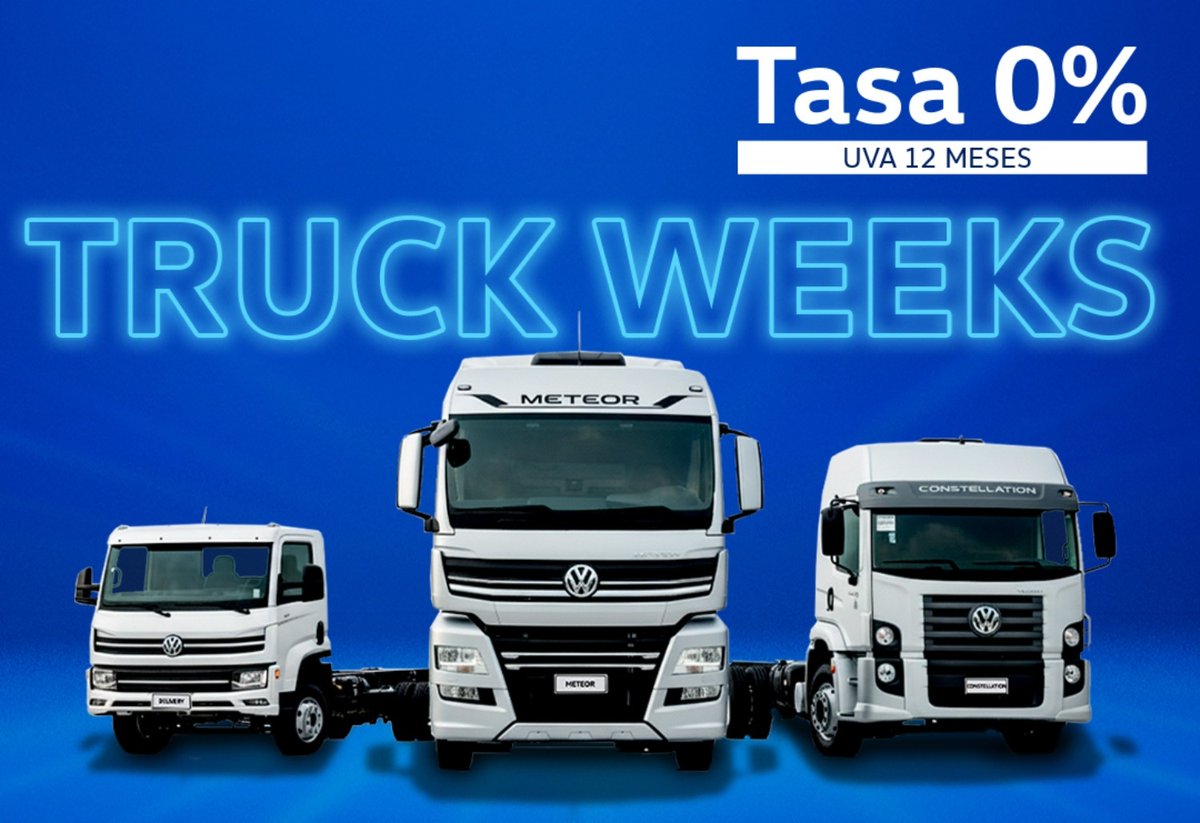 Ofertas de noviembre: Volkswagen presentó las Truck Weeks, financiación con créditos UVA a tasa 0% para camiones
16valvulas.com.ar/ofertas-de-nov…
