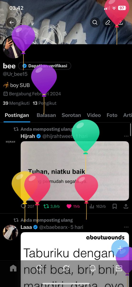 Ur_bee15's tweet photo. Hppy brtdhy to me🥳
#gaysurabaya https://t.co/32UluApInM