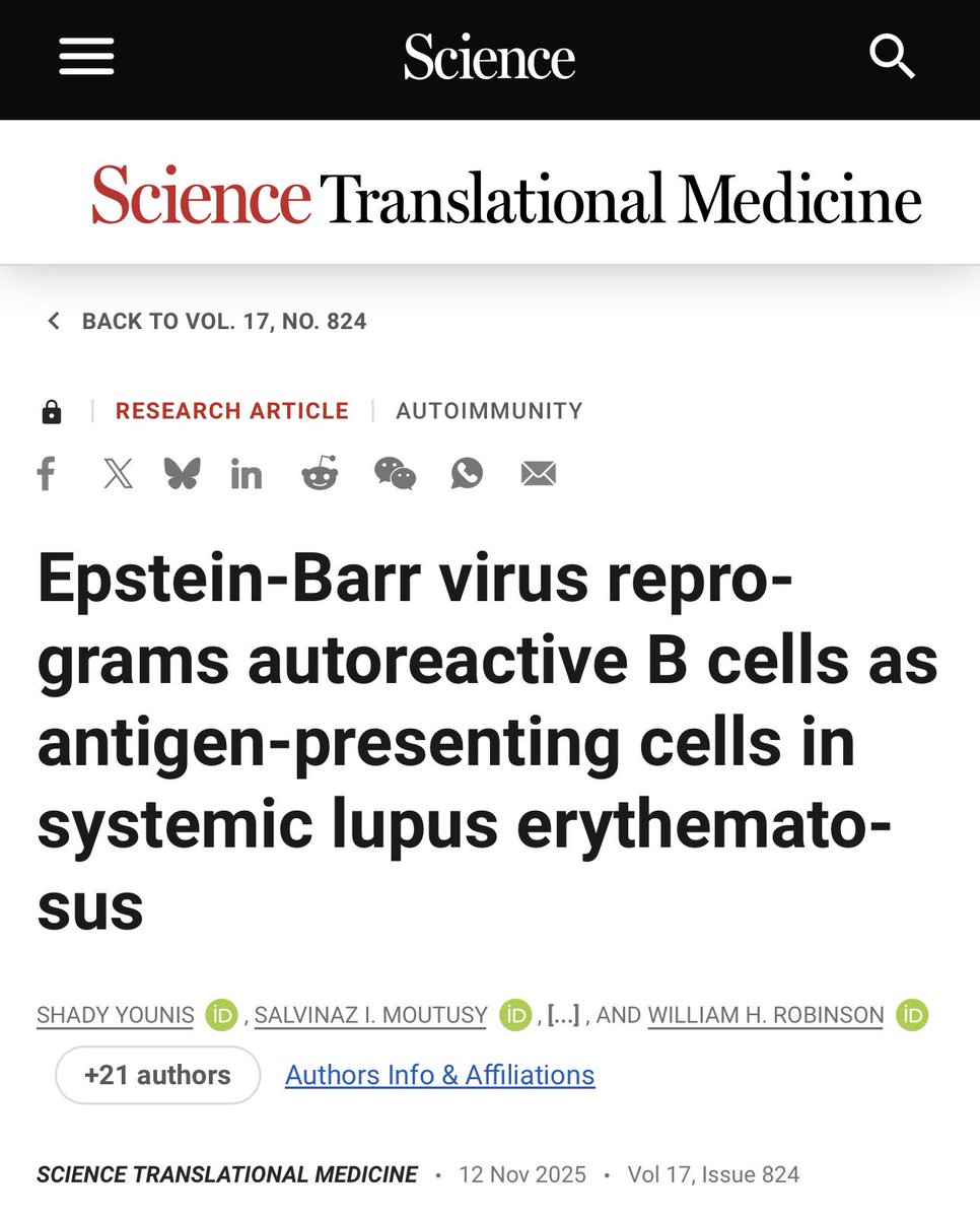 Future vaccine…. Epstein-Barr Virus, which causes certain cancers, and very likely causes MS (multiple sclerosis), now implicated to also likely cause lupus. If we can develop an EBV vaccine someday, it could prevent so much suffering.