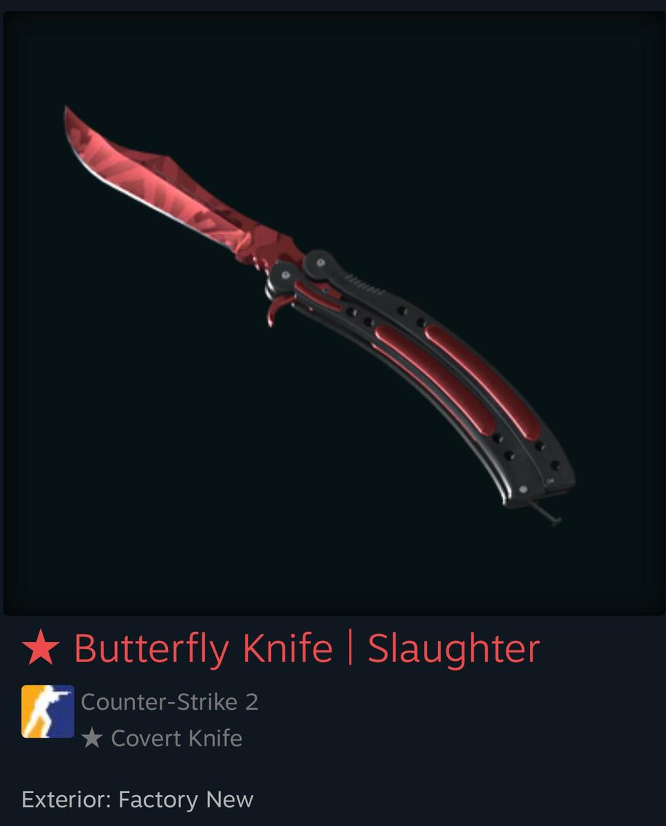 LobanjicaCS's tweet image. 🚨 BUTTERFLY KNIFE SLAUGHTER GIVEAWAY (WORTH $1800) 🚨

Picking a winner on stream, to enter :

- Join : twitch.tv/lobanjicaa
- Suggest a slot in chat during the stream
- RT + LIKE

▶️ The slot that pays the most out of your suggestions wins the $1800, but a few more winners…