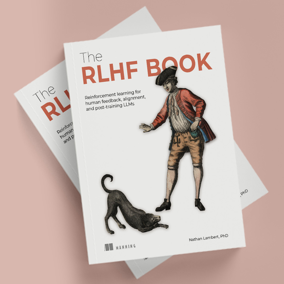 natolambert's tweet image. I&apos;m excited to announce my RLHF Book is now in pre-order for the Manning Early Access Program (MEAP),  @ManningBooks, and for this milestone it&apos;s 50% off.

Excited to land in print in early 2026! Lots of improvements coming soon. 

Link below &amp;amp; thanks for the support!