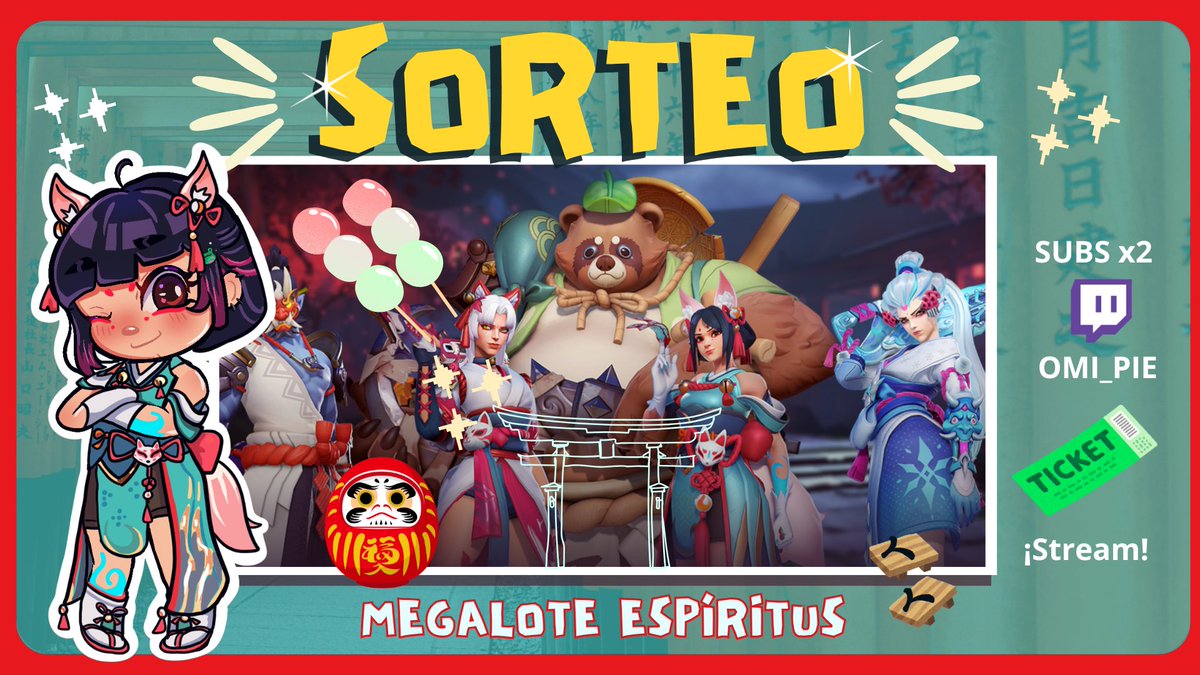 naomiipie's tweet image. 🎁 #sorteo !! MÁS SORPRESAS!!🎁
✅ Sígueme en X y Twitch
✅Menciona a un amix
✅Like y RT
✅ CANJEA la RECOMPENSA en mi canal! 
🌟 SUB de TWITCH DOBLE chance de ganar!!
📆 21/11/25
Gracias a BLIZZARD y @OverwatchLATAM por el código para la comunidad!!! 
#OW2LATAM #OW2Spirits