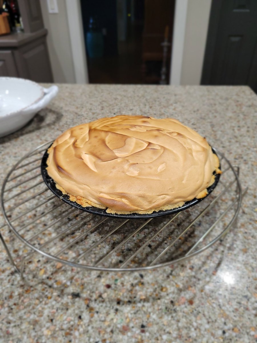 Number 16.
I had planned to make 15 chocolate pies for Thanksgiving.
So I made pie crusts and the chocolate pudding.
Done and in the freezer.
I had some crust and pudding left so Joe gets a pie for dessert tonight.
It's not pretty but it will be delicious! 🤯😂