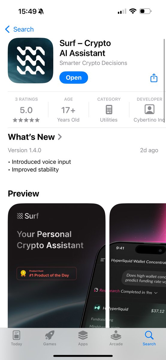 kevinlilili98's tweet image. In case you missed the announcement, Surf Mobile is live on App Store/Google play! 

You can download now and get access with Pro membership.