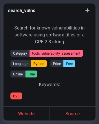 rawsec_cyber's tweet image. New entries were added on the #Rawsec #Cybersecurity Inventory

@noraj_rawsec added

📌 hackArcana by @hackArcana, @gynvael
📌 ImmuniWeb Website Security Test by @immuniweb
📌 search_vulns by ra1nb0rn
📌 Trickest CVE PoC by @trick3st

inventory.raw.pm