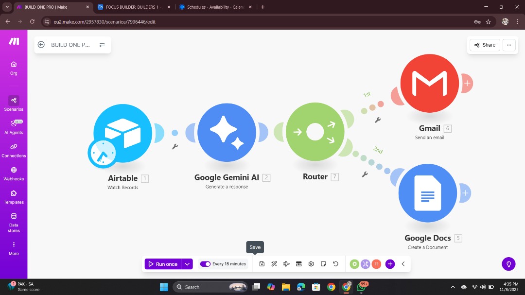 Talks_with_LLms's tweet image. Thrilled to share my latest automation workflow that streamlines lead management and ensures perfect record-keeping! This system uses AI to analyze form submissions data and deliver highly personalized responses, all while securely documenting the interaction in Google Drive