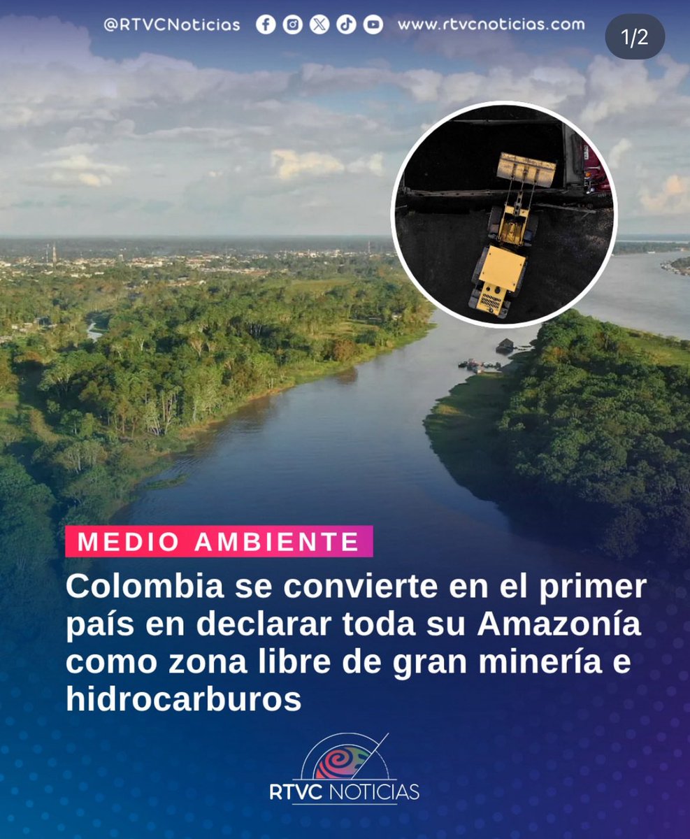 alejoocampog's tweet image. Colombia hace historia.

Por primera vez, un país declara toda la Amazonía como zona libre de gran minería y exploración de hidrocarburos.

Esto no es un trámite. No es protocolo.
Es un acto de soberanía, defensa territorial y dignidad ambiental.

Mientras algunos quieren…