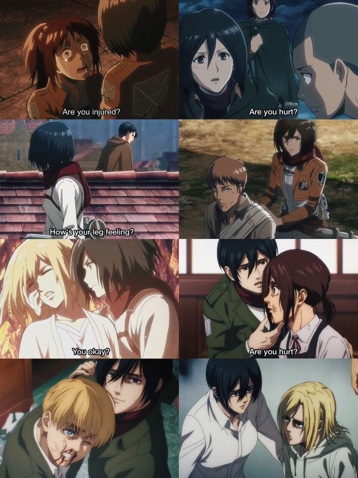 Rivanaot's tweet photo. Most of Mikasa's haters say that she only cares about Eren, while Mikasa literally cares about everyone: https://t.co/H2zAMT2lyQ