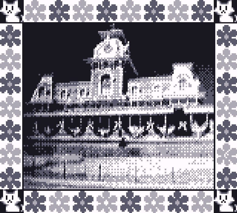 nicka4's tweet photo. magic kingdom 
shot on gameboy camera 📷 https://t.co/7ue8NpTM1a