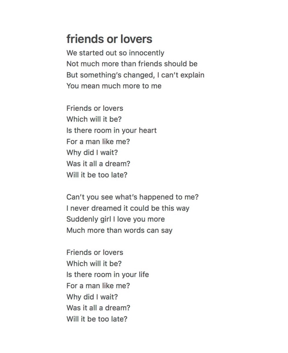 afterlauqhter's tweet photo. the lyrics of friends or lovers 🥲 https://t.co/66ucH5T09Z