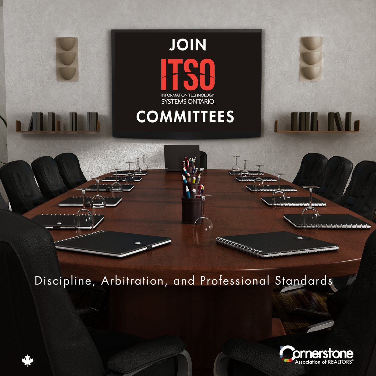 ITSO is inviting REALTORS® to volunteer for its Discipline, Arbitration, and Professional Standards committees.  

All Cornerstone members are welcome to apply.