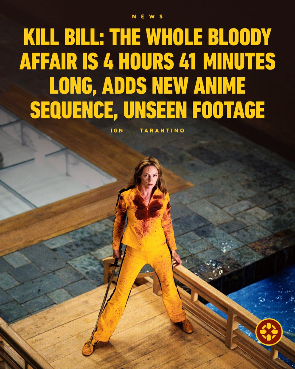 Quentin Tarantino’s Kill Bill is going to finally be released as one film, and the new version, Kill Bill: The Whole Bloody Affair, now has a brand spanking new trailer. 

Watch it here: bit.ly/4nPWVR3