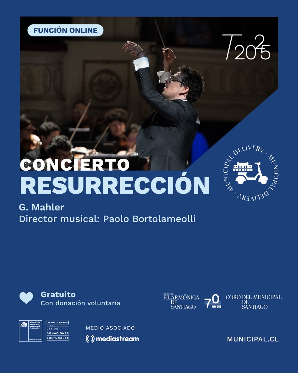 #MunicipalDelivery | En este #MesdelosPúblicos, el Municipal de Santiago lleva 3 espectáculos online a la comodidad de tu hogar 📺✨

El ballet “El lago de los cisnes”, la ópera “Nabucco” y el Concierto “Resurrección” serán los espectáculos transmitidos durante este mes.